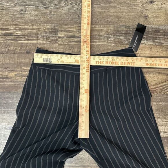 Jones New York Suit Pants Black Pinstriped Lined Poly Blend Size 6 Stretch - Picture 3 of 11